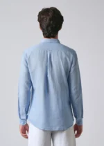MARKBRO Men’s Sky Blue Cotton Shirt – Elegant, Soft & Breathable - Image 4